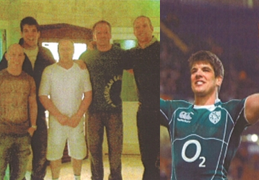 Peter Stringer, Donncha O'Callaghan, Paul O'Connell - rugby champions
